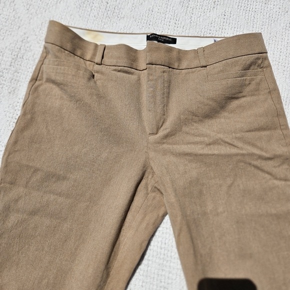 Banana Republic The Sloan Fit Womens Ankle Pant Brown Size 10 with Pockets - Picture 4 of 9